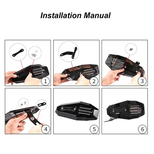 Motorcycle Black Hand Guard Wind Deflector Protector Shield For Harley Sporster - Picture 4 of 12