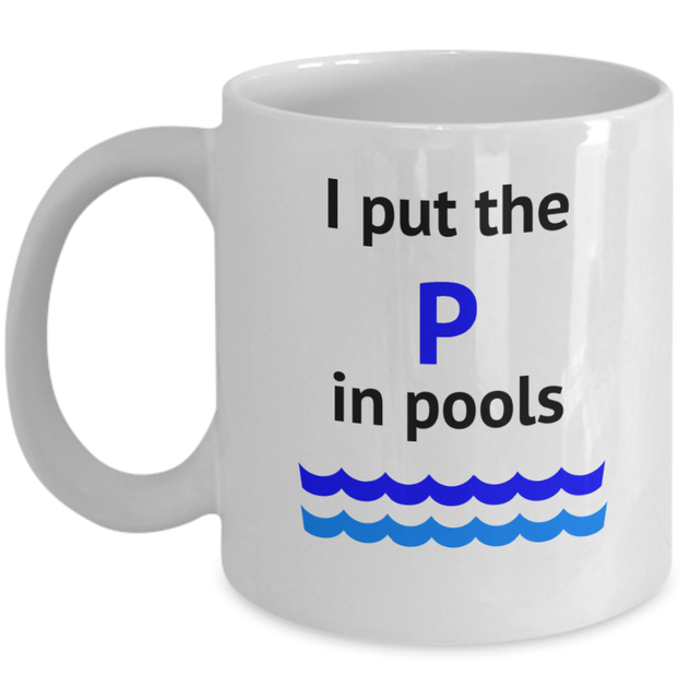 Funny Swimming mug I put the Pee in pools swim practice water