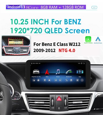Android 13 8+128GB Autoradio Carplay DSP Für Mercedes Benz E-Klasse W212 NTG 4.0