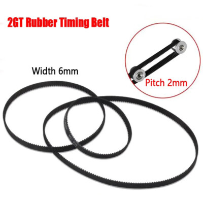 GT2 Rubber Closed Loop Timing Belt Width 6mm for Length 200mm/280mm/400mm/852mm