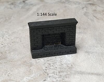 1:144 Scale Fireplace Brick Dollhouse Miniature Black Can be Painted | eBay