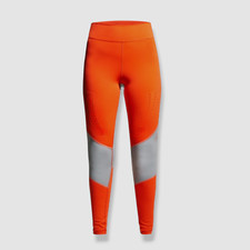  140 Adidas By Stella McCartney Womens Orange Training-Tights Pants Size 2XS