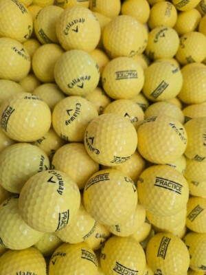 15 DZ Callaway range golf balls Yellow- B Grade.  AAA+ Free Shipping.