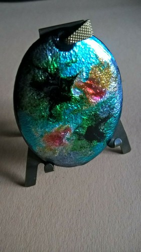 Pendentif Vintage En émail Coloré - Occasion En Bon état