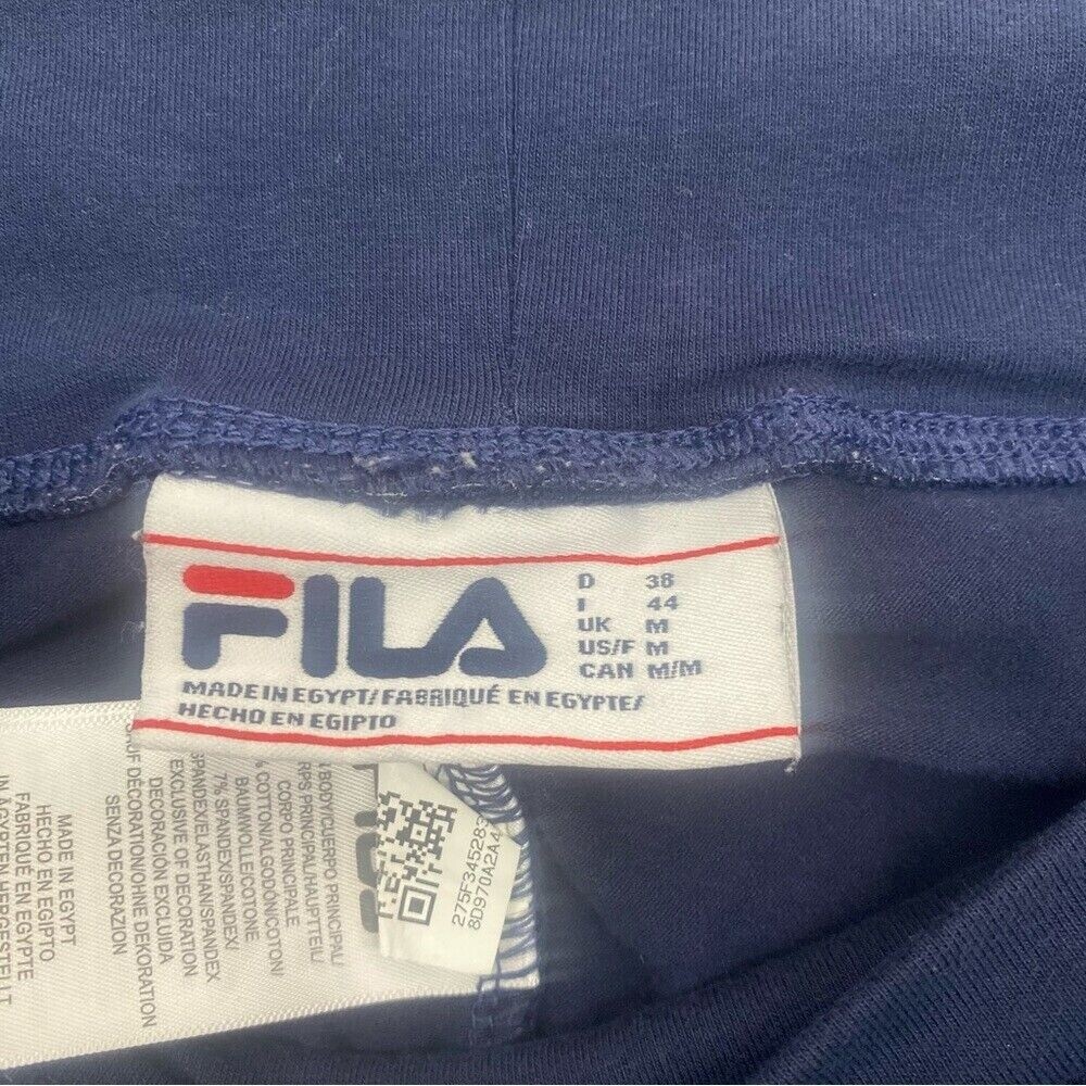 Fila Leggings Logo su Pantalone Gamba Blu Donna Taglia M