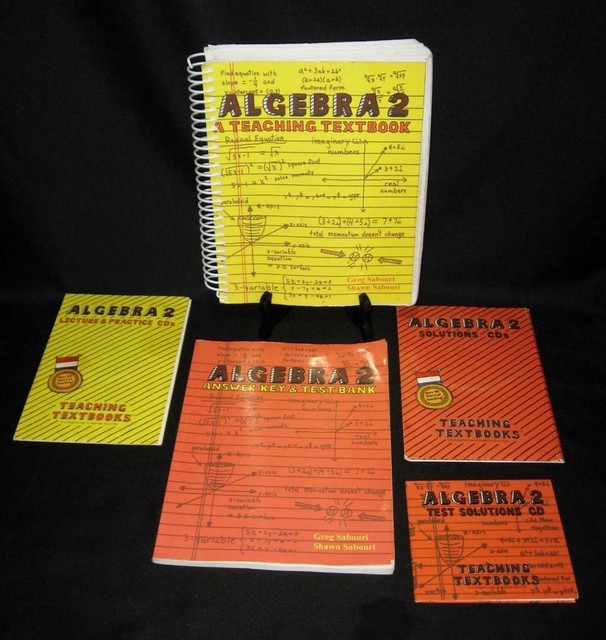 Teaching Textbooks Algebra 2 Math Textbook, Key &amp; Test Bank, Lecture