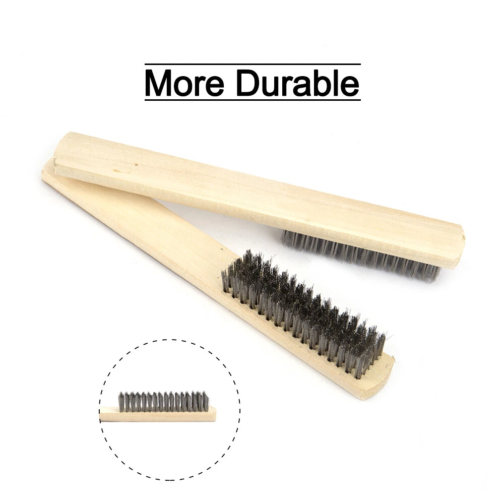 1pc Wooden Handle Cleaning Brush, Long Bristle Brush For Cleaning