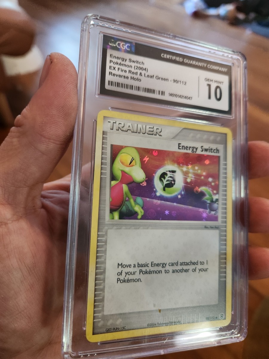 (POP 6) CGC 10 GEM MINT Pokemon EX FireRed LeafGreen Energy Switch Holo  90/112