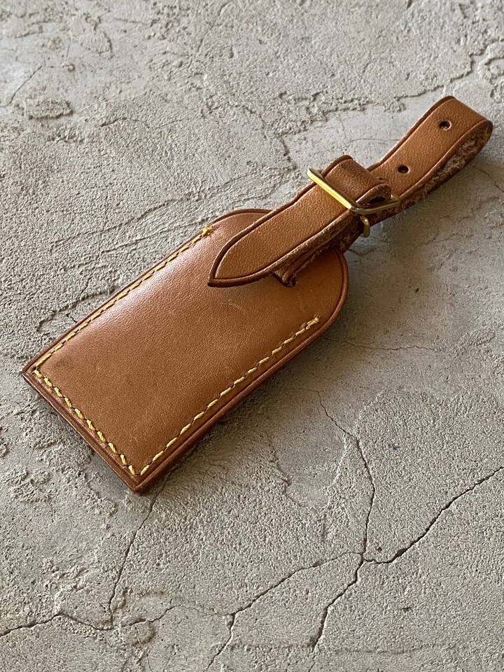 Authentic LOUIS VUITTON Small Leather Luggage ID Tag eBay