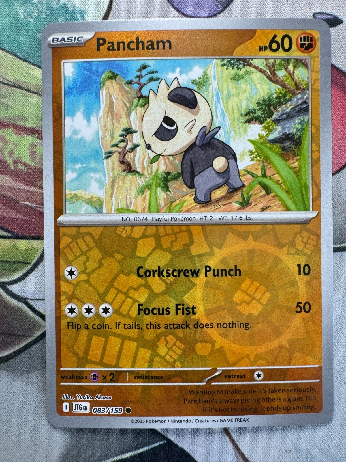 Pancham Reverse Holo English Pokemon TCG BKCG832