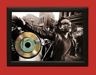 U2 Poster Art Wood Framed 45 Gold Record Display C3 | eBay