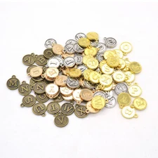 26Pcs/Lot A-Z Silver/Bronze Initial Alphabet Letter Charm DIY Handmade Jewelry