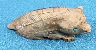  Zuni Very Detailed Carved Picasso Marble Badger Fetish by Dana Malani, NEW