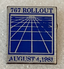 Vintage Boeing 767 Rollout August 4, 1981 Metal Lapel Hat Collector Pin