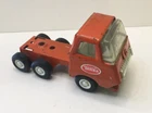 Vintage Mini Tonka Orange Truck Cab Hauler Pressed Steel 4.5 In Long