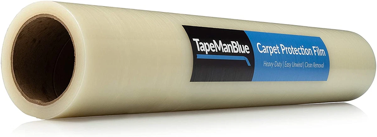 Carpet Protection Film 36 x 200' roll. Made in The USA! Easy Unwind, Clean  Removal, Strongest and Most Durable Carpet Protector. Clear, Self-Adhesive  Surface Protective Film. 