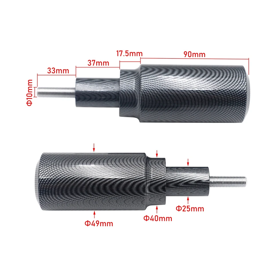 Карбоновые ползунки для рамы без разрезов защита от аварий - Honda CB 500F Kawasaki Z900 - Изображение 3 из 4