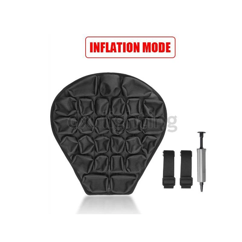 Cojín de aire inflable para asiento de motocicleta 3D cojín de asiento alivio de presión cómodo Foto 4 de 4