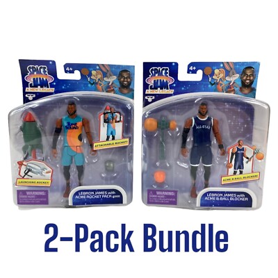 2-PACK Lebron James Space Jam 2: A New Legacy Action Figures Toys Basketball