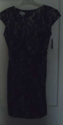 Black Lace Dress Lined with Belt by Alyx from JCPenney Size 16 NEW with  Tags MF | eBay