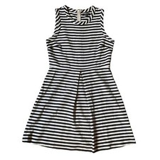 Madewell Dress Size M Black White Afternoon Striped Dress