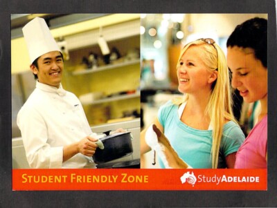 B6667 Advertising Study Adelaide Australia Study Friendly Zone postcard