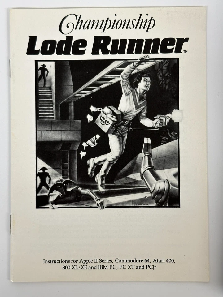 Championship Lode Runner by Broderbund for IBM PC/PC XT/PCJR with Box & Inserts - Image 4 of 4