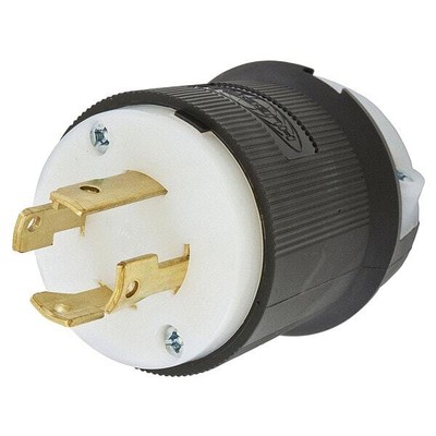 Hubbell LckPlg,Strt;30 A;Blk; White,Nylon,4Blds HBL2721 Hubbell HBL2721