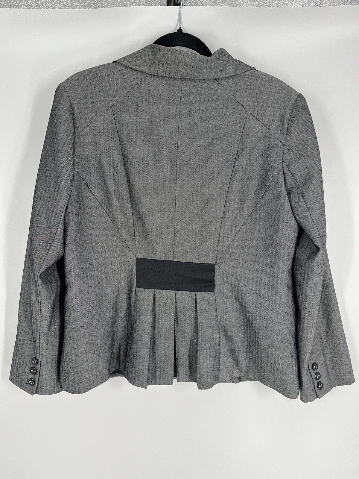 APOSTROPHE women's gray 2 button lined blazer 14 … - image 9