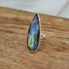 Amazing Labradorite Gemstone 925 Sterling Silver Handmade Ring All Size LG-258