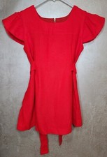 Vintage 1960s-1970s Girls Red Dress Size 7-9