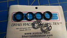 DRS 195 Spoked .820 Front Wheels .050 Axle 1/24 Slot Car Mid America Raceway