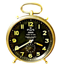 Vintage Wehrle Three-In-One German Alarm Clock, Striking, Mechanical Wind-Up