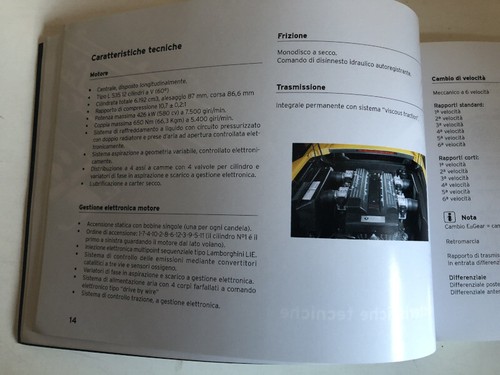 LAMBORGHINI MURCIÈLAGO 2006 Manuale d´uso e manutenzione Handbuch BA - Picture 2 of 11