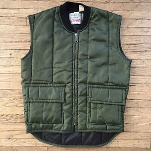 Vintage Walls Blizzard pruf Insulated Green Puffer Trucker Vest Small ...