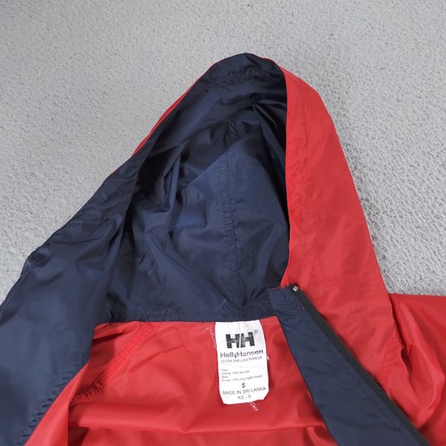 Helly Hansen Jacket Mens Small Red Nylon Hooded Windbreaker Waterproof Full Zip - Picture 21 of 24