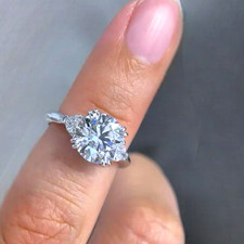 950 Platinum IGI Certified Lab Created Diamond Engagement Ring 3.30 Ct Round Cut