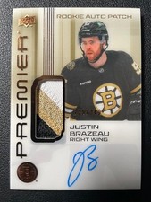 24-25 Premier Hockey Acetate Rookie Auto Patch AR-BR Justin Brazeau #/249