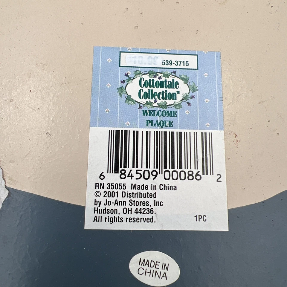 Letrero de bienvenida de madera de algodón de colección conejo conejo primavera de Pascua Foto 3 de 4