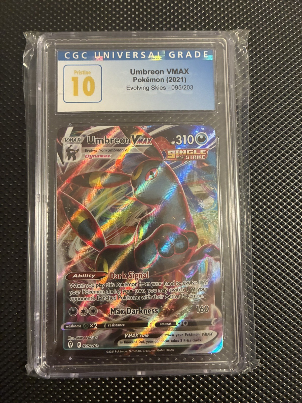 Umbreon VMAX 095/203 - Evolving Skies CGC 10 PRISTINE