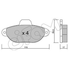 Satz Bremsbeläge Bremsklötze vorne für Fiat Seicento-600 187 | 23981980