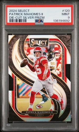 2024 PANINI SELECT DIE-CUT SILVER PRIZM #120 PATRICK MAHOMES II PSA 9