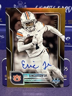 2025 Bowman Chrome U Eric Singleton Jr. True Gold Prospect Auto 17/50!!