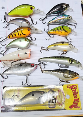 13 New & Used Crankbaits Strike King Rapala Bomber Squarebills Topwater & MORE!
