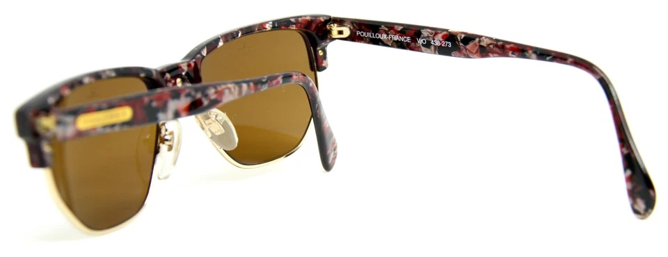 259 $ Редкий новый винтажный Vuarnet 438 красный солнцезащитные очки PX2000 коричневое стекло минеральные линзы - Изображение 3 из 4