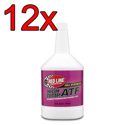 [Case of 12] Red Line Full Synthetic High Temp ATF Auto Tranny Fluid Oil 1 Quart