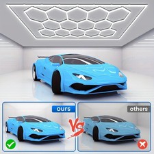 14x Hexagon LED Lampe Röhren Werkstatt Garage Wand Decken Leuchte Beleuchtung