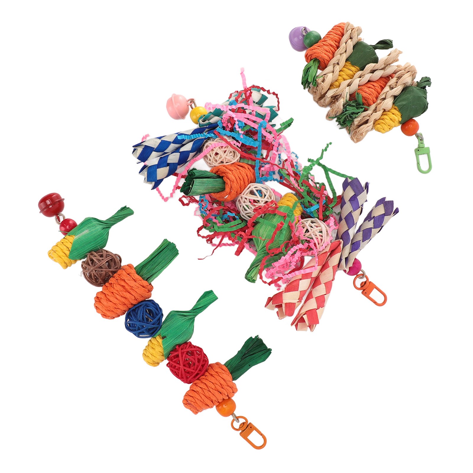 Chew Toys Set Birds Shredding Foraging Toys Bite Resistant Anxiety