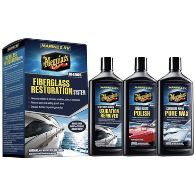 #ad #ad Meguiar#x27;s Marine RV Fiberglass Restoration System Off White Boat Cleaner Kit $49.84