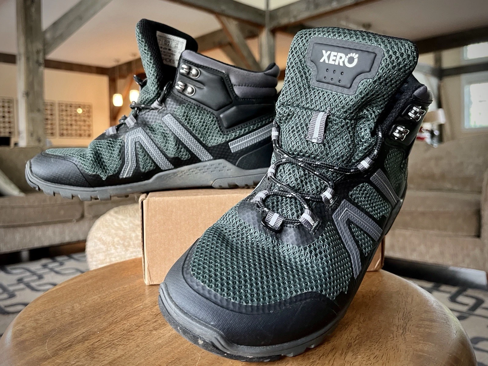 Xero Shoes Xcursion Fusion Waterproof Hiking Trail Boots Womens 8 Spruce Green